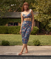 The Easy Breezy Voile Sarong - Strawberry Fields in Deep Sea