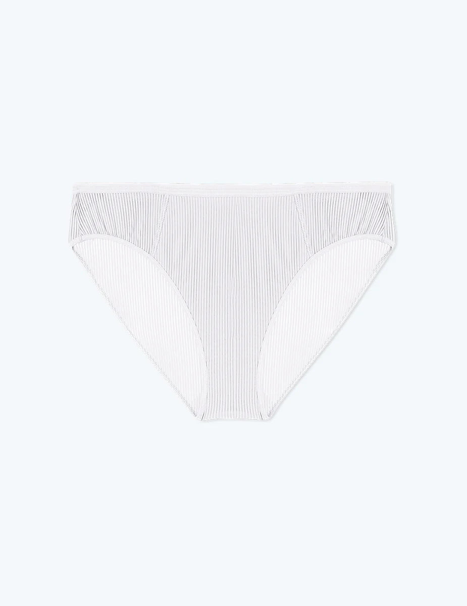The Feel Free High Rise Brief Underwear - White Sand